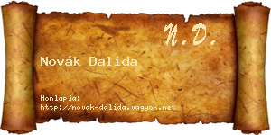 Novák Dalida névjegykártya